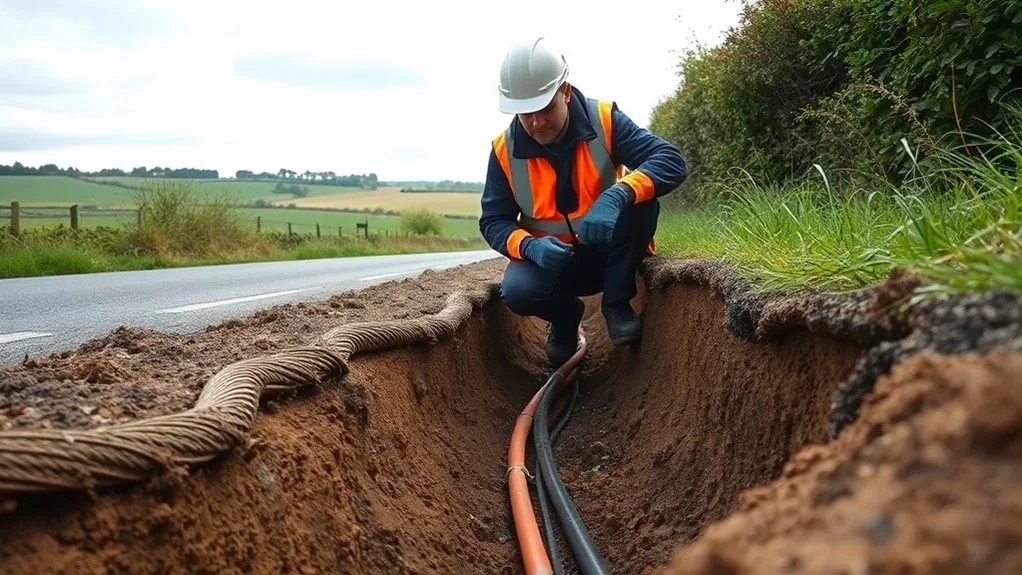Underground Cable Installation in Chestfield | Buried Power & Data Lines